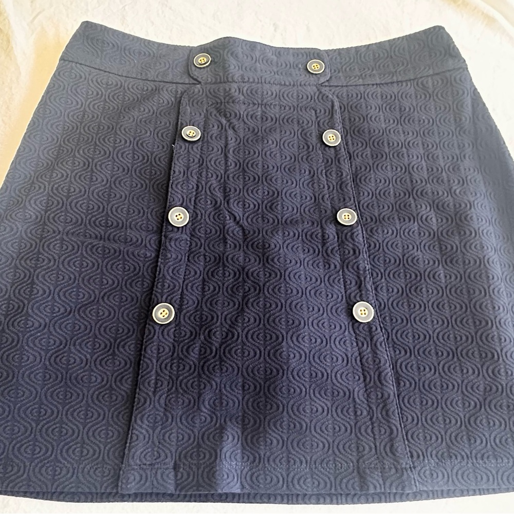 Navy Blue Buttoned Skort